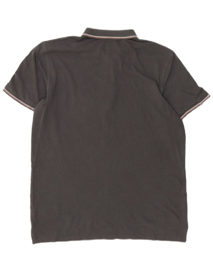 Camisa polo masculina Lee Regular Fit grande algodão cinza