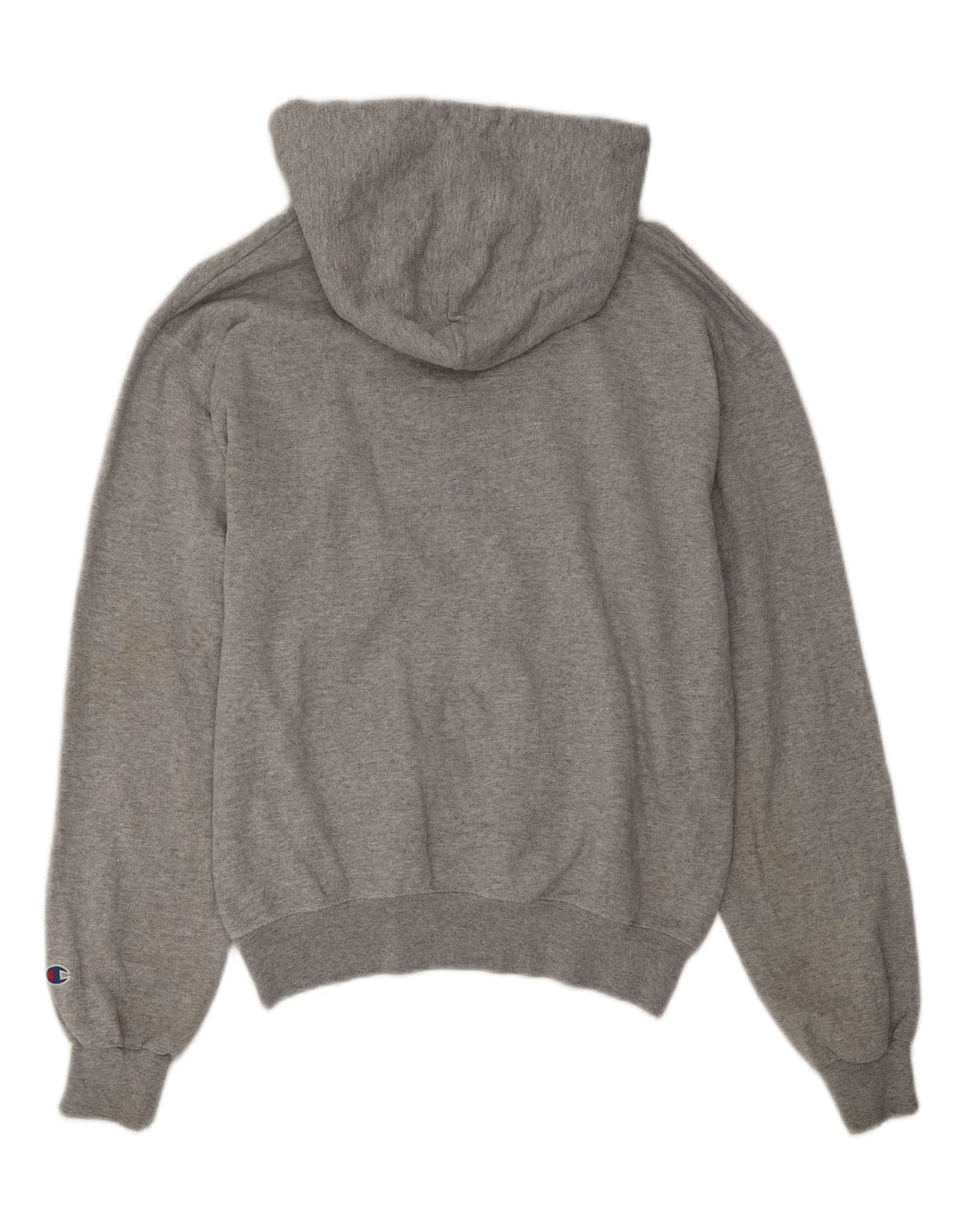 CHAMPION Womens Graphic Hoodie Jumper UK 14 Medium Grey Cotton Vintage Champion and Second-Hand Champion from Messina Hembry 