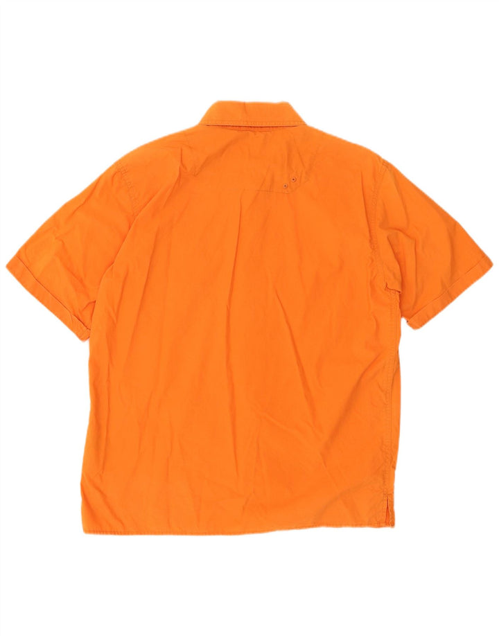 COLUMBIA Camisa masculina de manga curta pequena laranja poliéster