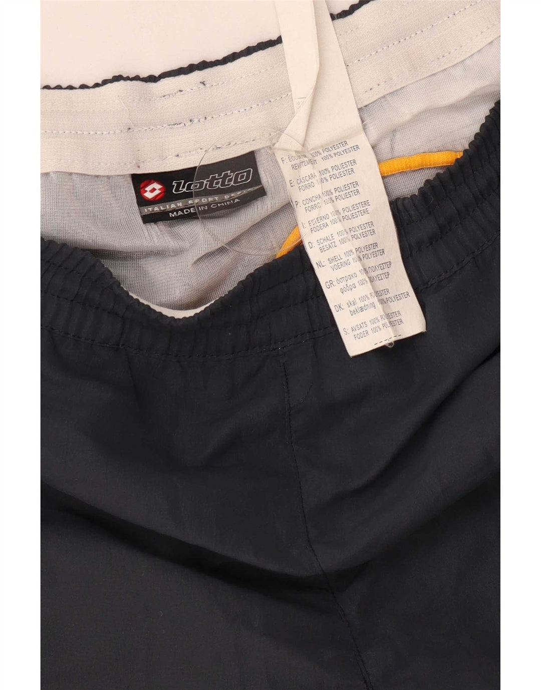 Shorts esportivos masculinos Lotto grande poliéster colorblock azul marinho