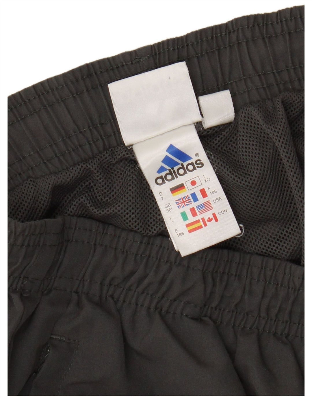 Calça de treino masculina Adidas grande poliéster cinza