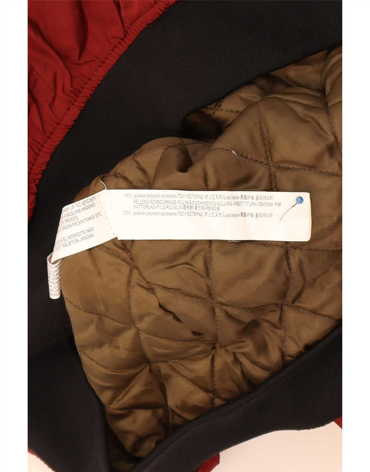 Jaqueta bomber masculina Zara UK 44 2XL poliéster colorblock vermelho