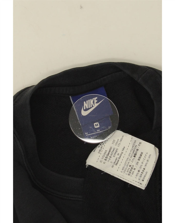 NIKE Mens Moletom Jumper Médio Algodão Preto