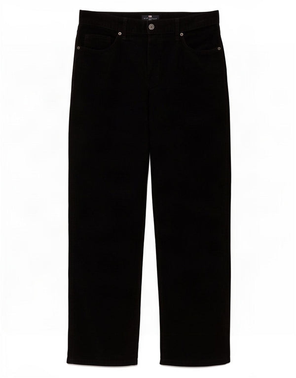 Marks & Spencer Mens Blue Harbour Straight Corduroy Trousers W34 L31 Black