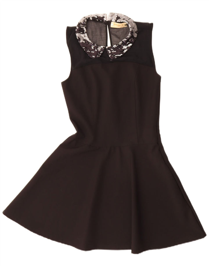 Vestido feminino sem mangas MET UK 10 poliéster preto pequeno