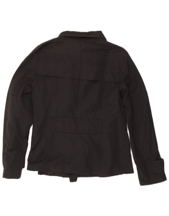 Zara Womens Short Pea Coat UK 18 XL Algodão Preto