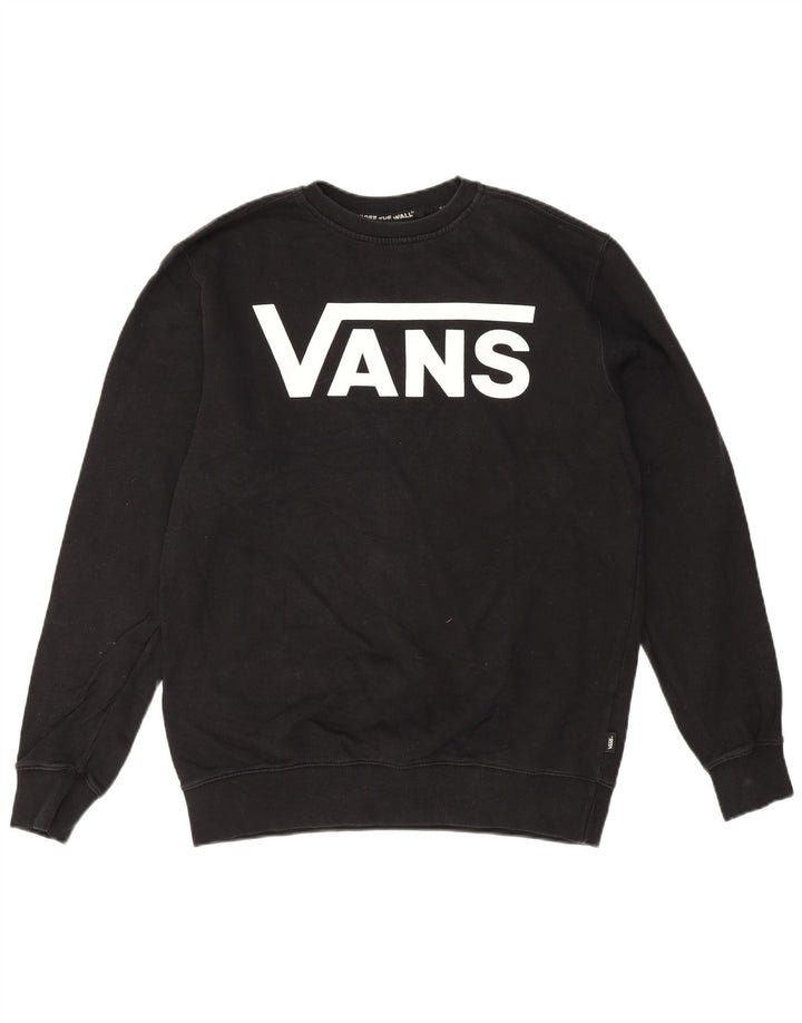 Vans masculino gráfico moletom jumper médio preto algodão
