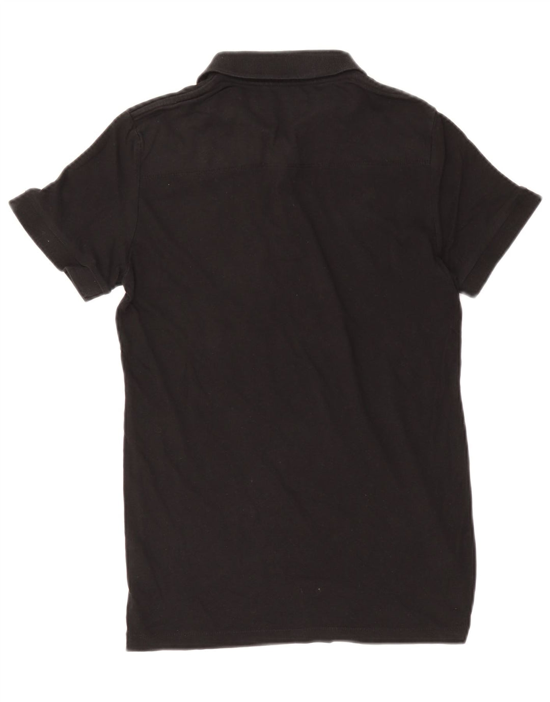 Camisa polo masculina French Connection pequena de algodão preto