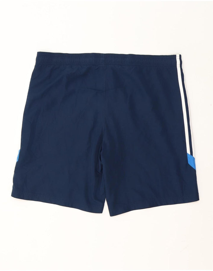 Adidas Mens Sport Shorts Médio Azul Marinho Colorblock Poliéster