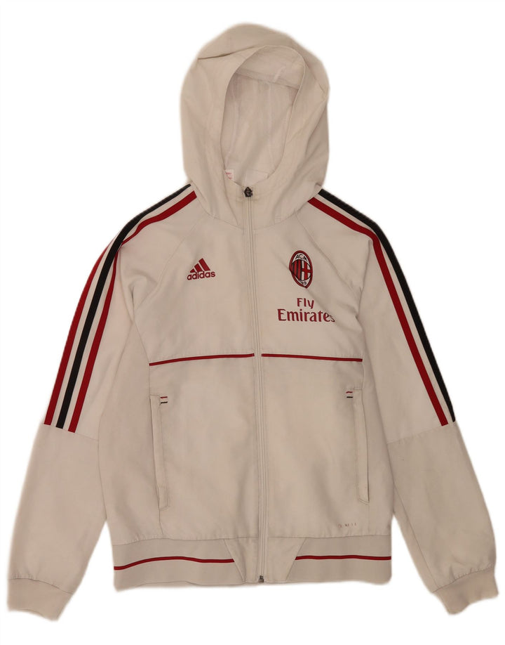 Adidas Meninos Fly Emirates Graphic Tracksuit Top Jaqueta 11-12 Anos Branco