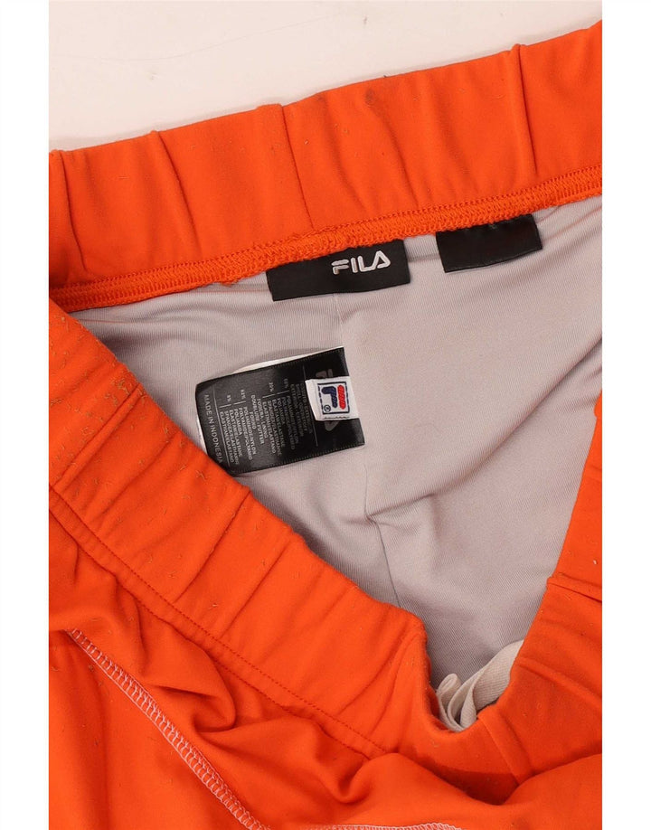 Fila Mens Sport Shorts Médio Laranja Colourblock Poliamida