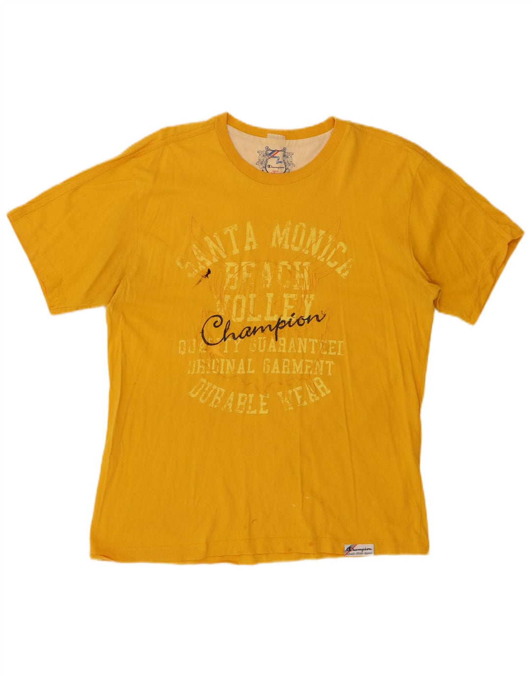 Camiseta masculina gráfica CHAMPION grande amarelo