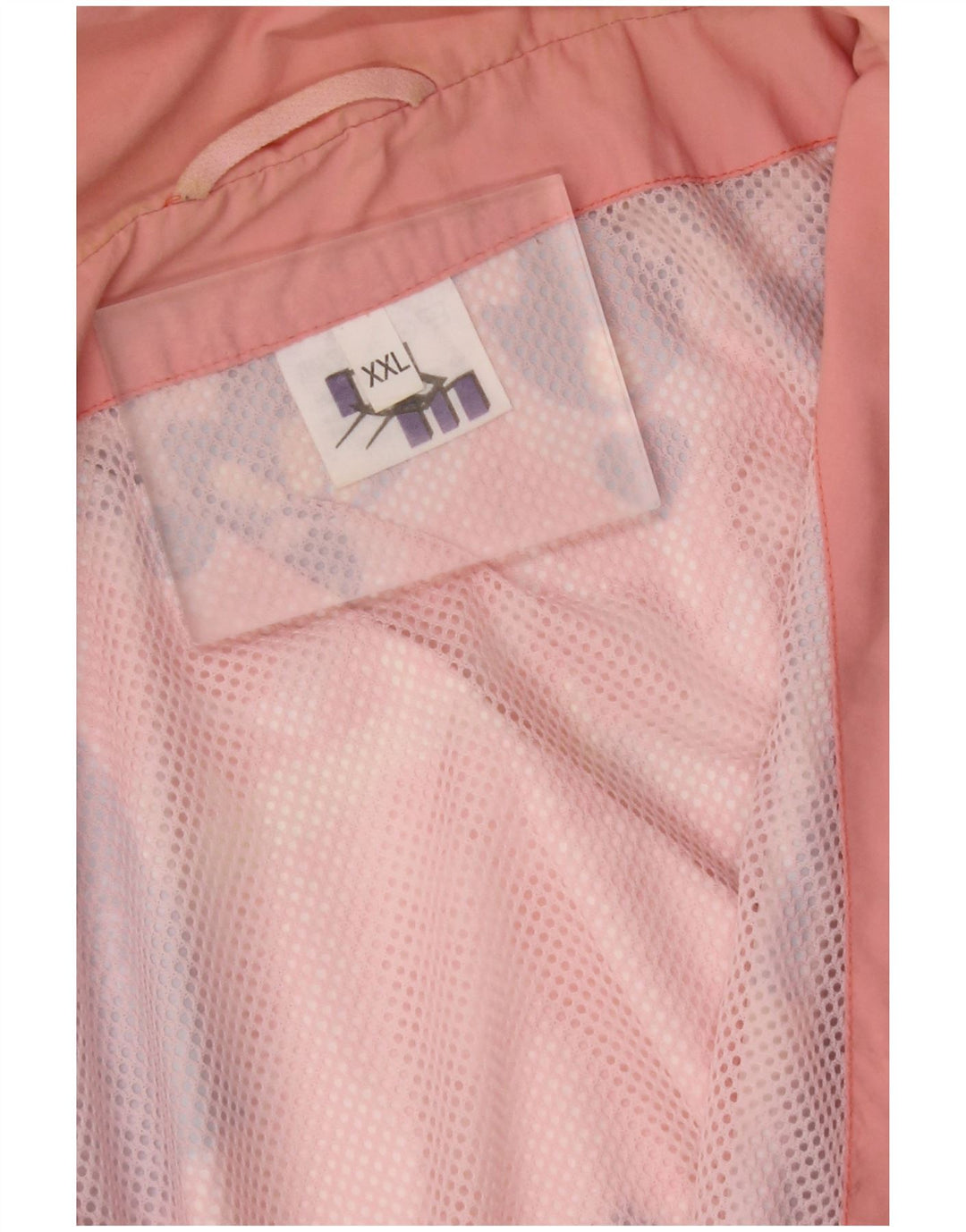 Jaqueta feminina VINTAGE sem mangas para treino UK 20 2XL rosa geométrico