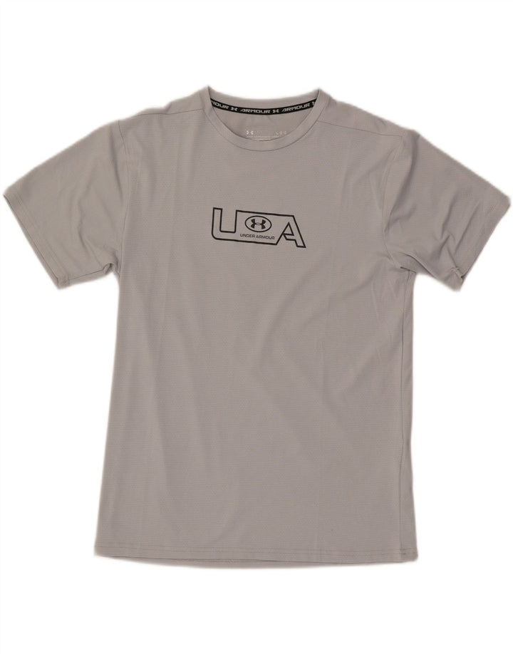 Camiseta gráfica masculina Under Armour grande poliéster cinza