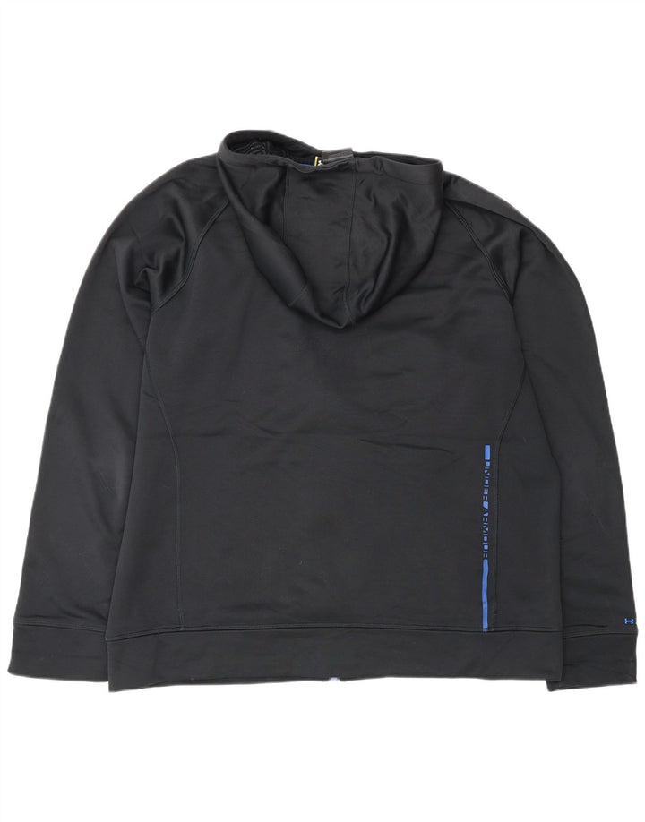 Suéter masculino com capuz e zíper gráfico UNDER ARMOUR grande preto