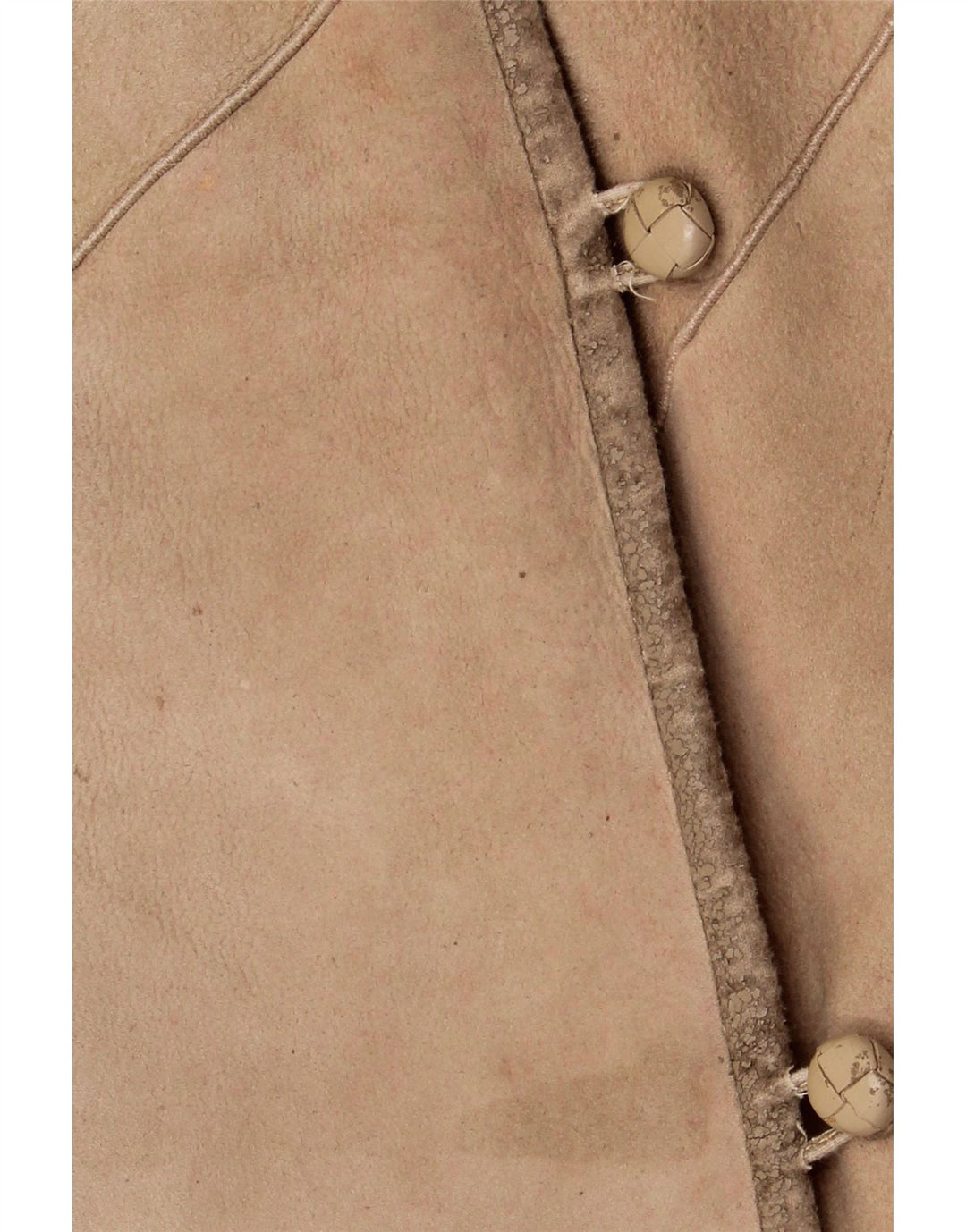 Casaco feminino VINTAGE de shearling IT 46 grande shearling bege