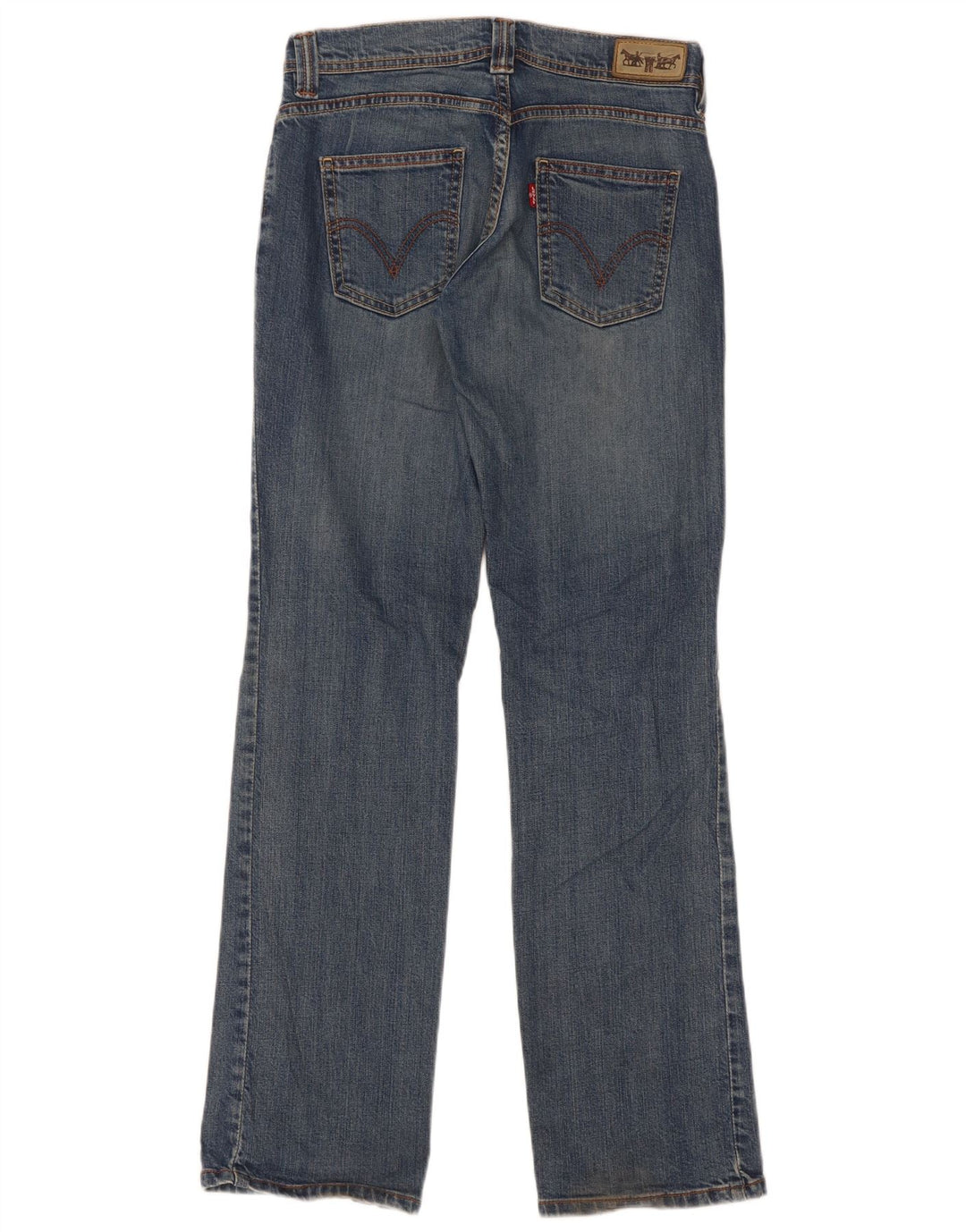 Jeans retos femininos Levi's W28 L32 algodão azul