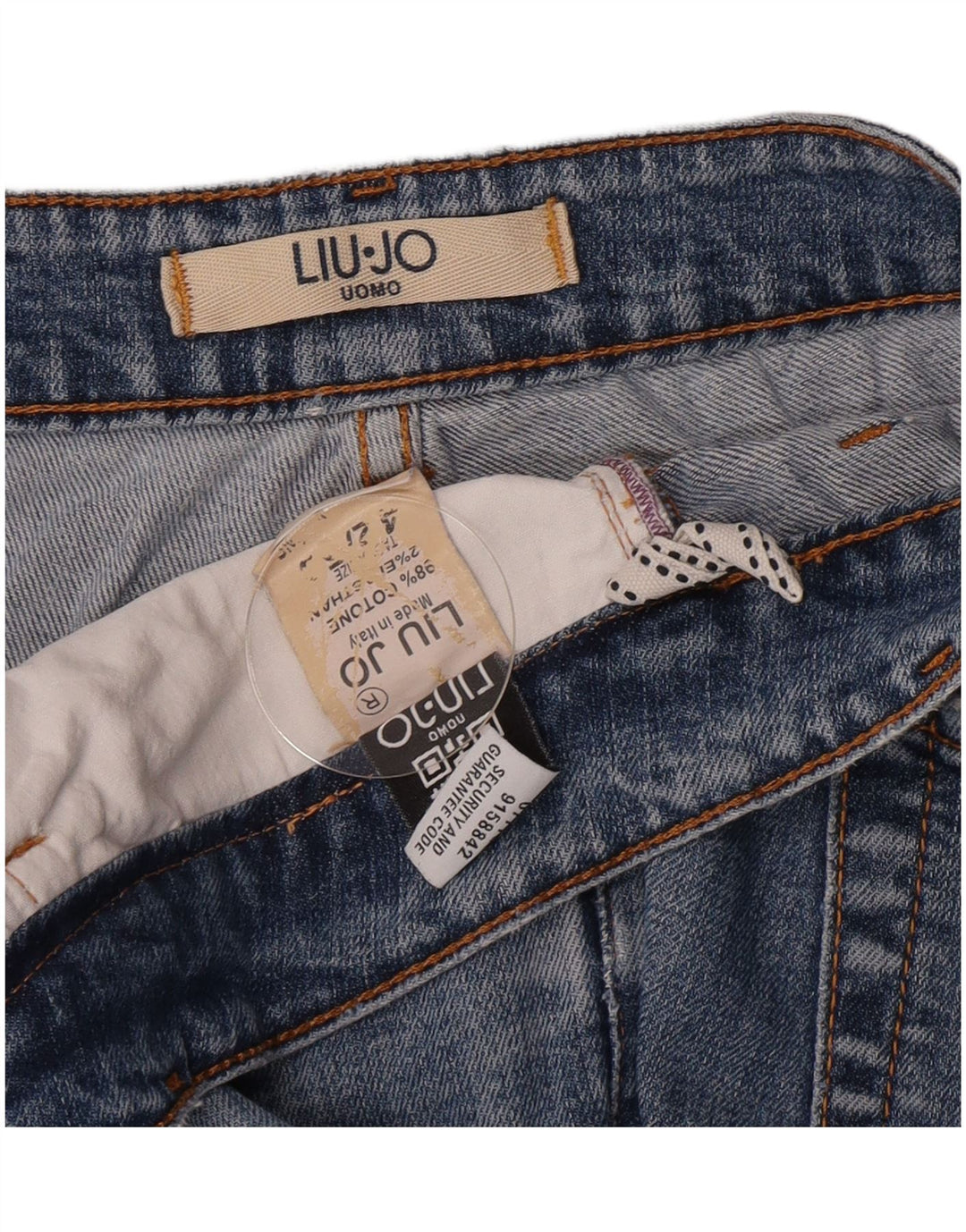 Liu Jo Mens Regular Slim Jeans W38 L31 Azul Algodão