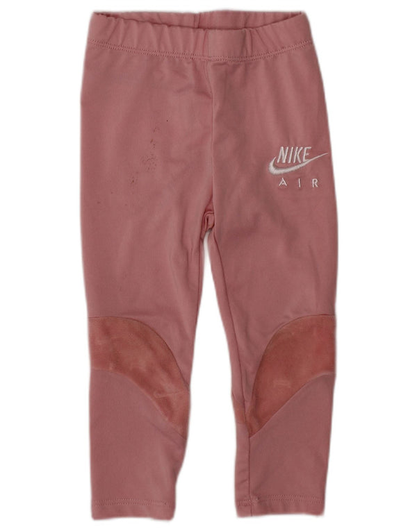 Leggings gráficas NIKE para meninas de 12 a 18 meses rosa poliéster
