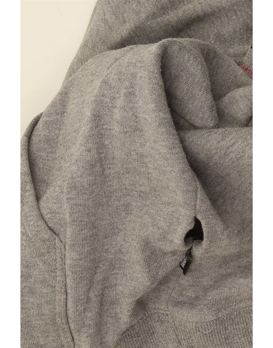 Vans masculino gráfico moletom com capuz pequeno cinza manchado