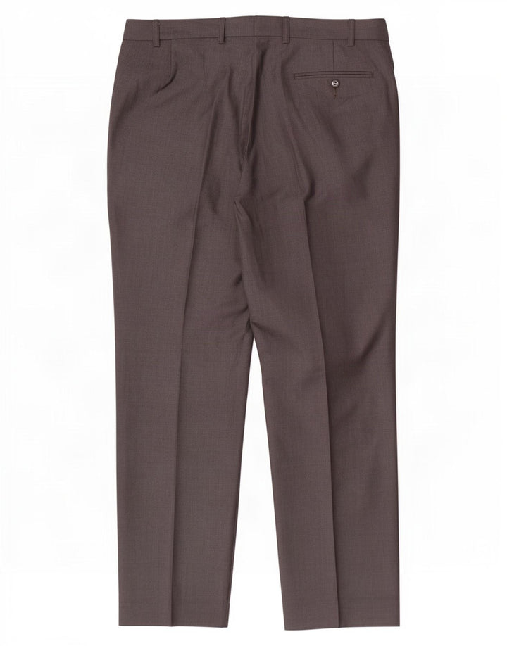 Calça masculina Marks & Spencer Autograph Straight Suit W36 L31 Lã Cinza