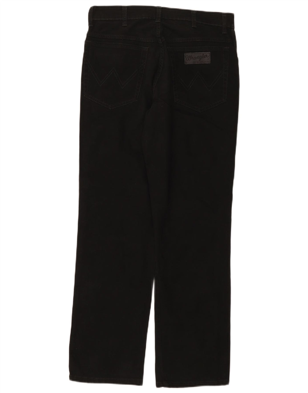 Wrangler Masculino Texas Stretch Straight Jeans W33 L30 Algodão Preto