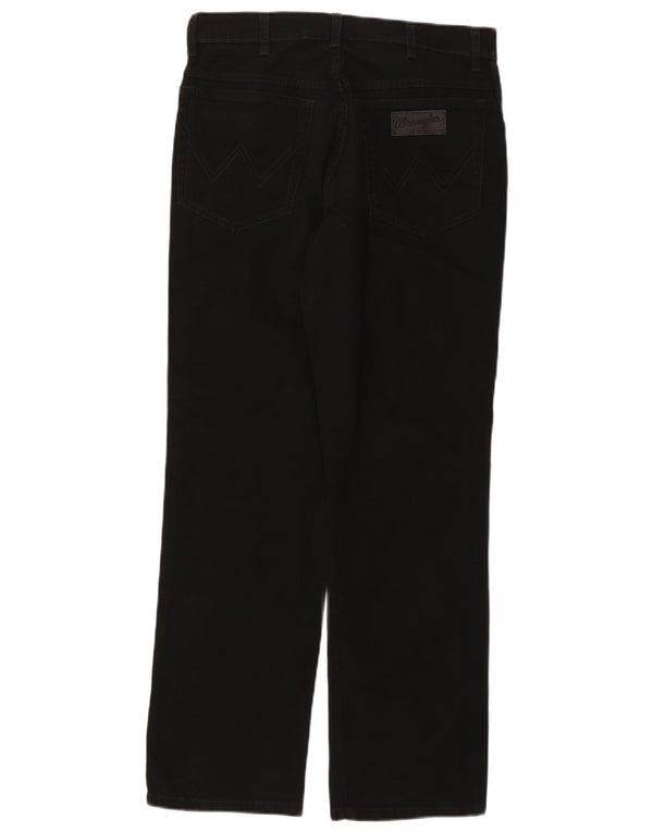 Wrangler Masculino Texas Stretch Straight Jeans W33 L30 Algodão Preto