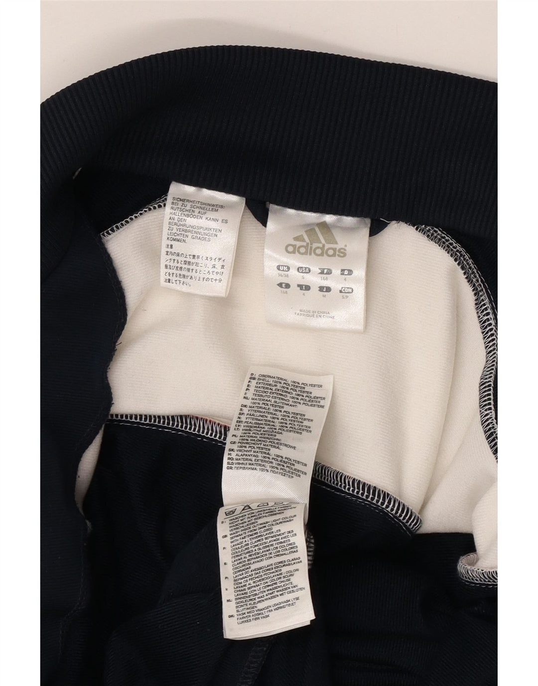 ADIDAS Mens Tracksuit Top Jacket UK 36/38 Pequeno Azul Marinho Colourblock