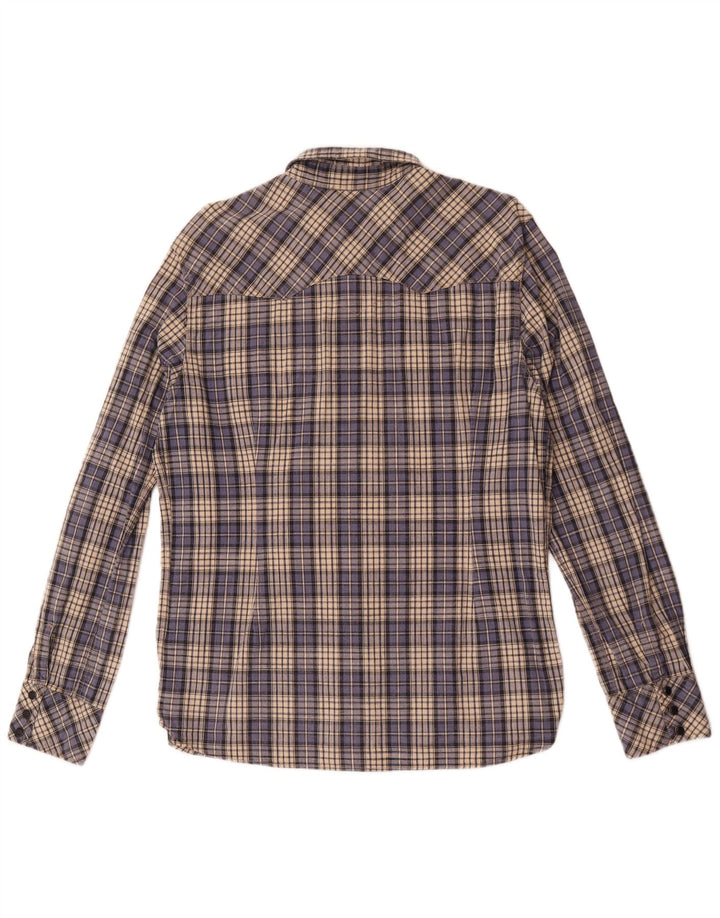 Camisa masculina Slim Fit Levi's grande algodão xadrez azul
