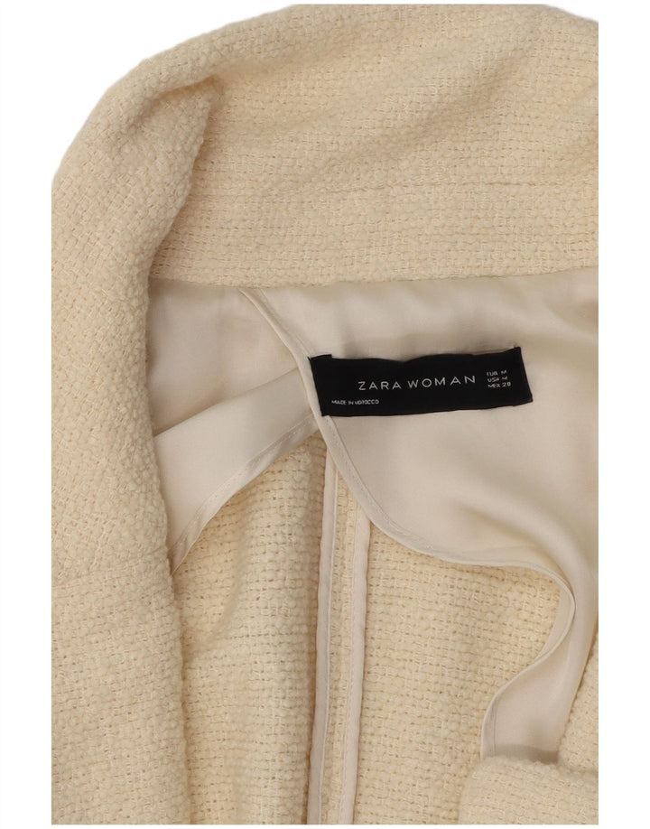 Sobretudo feminino oversized ZARA UK 14 Médio Off White