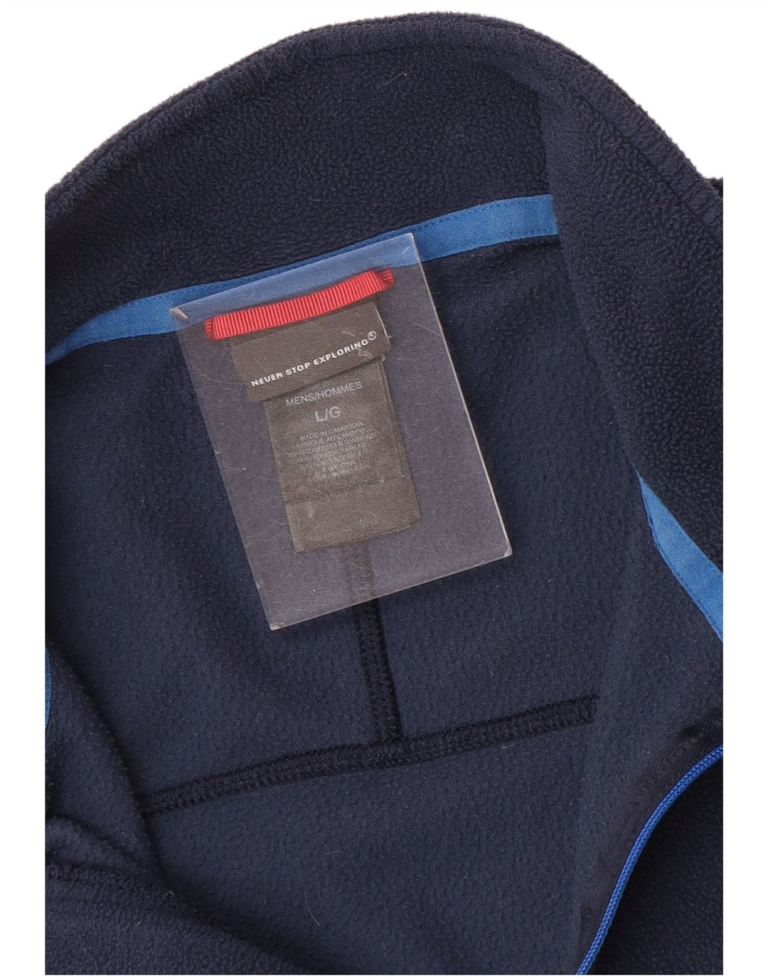 THE NORTH FACE Suéter masculino de lã com zíper e gola grande poliéster azul marinho