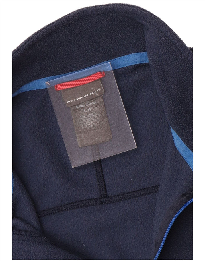 THE NORTH FACE Suéter masculino de lã com zíper e gola grande poliéster azul marinho