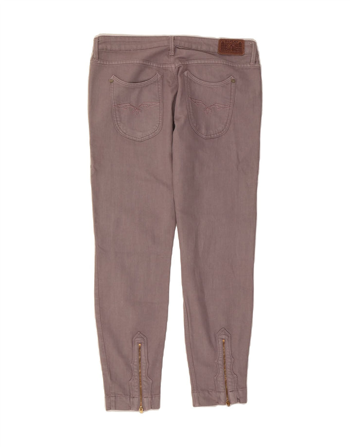 REPLAY Womens Skinny Jeans W31 L28 Purple Cotton Vintage Replay and Second-Hand Replay from Messina Hembry 