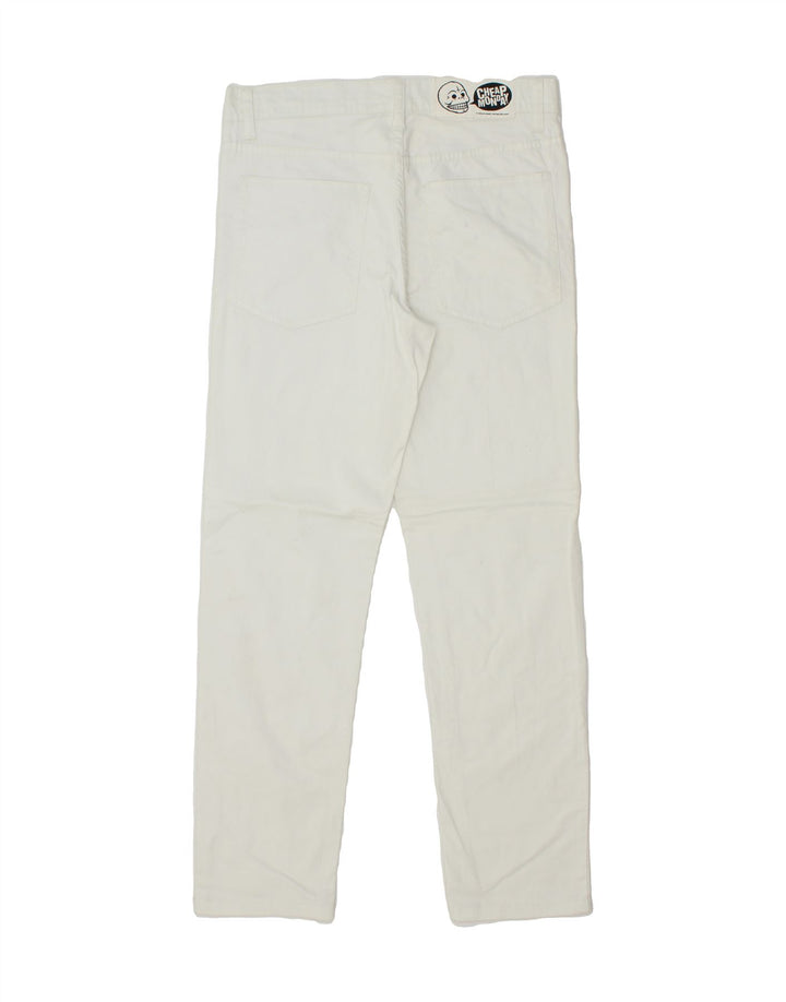 CHEAP MONDAY Womens Slim Casual Trousers W34 L30 White Cotton Vintage Cheap Monday and Second-Hand Cheap Monday from Messina Hembry 