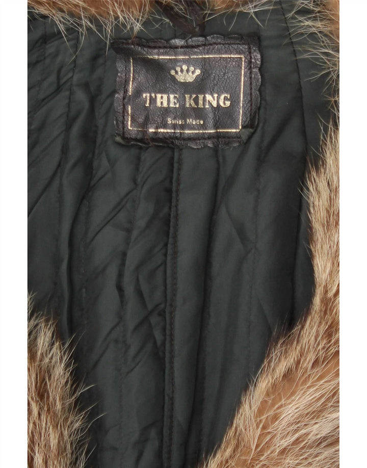 Casaco de couro masculino vintage UK 38 médio preto