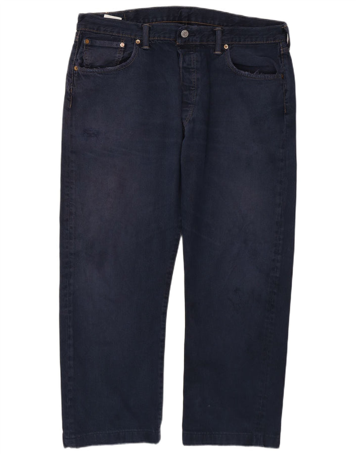 Calça jeans masculina Levi's 501 Straight W38 L27 azul marinho