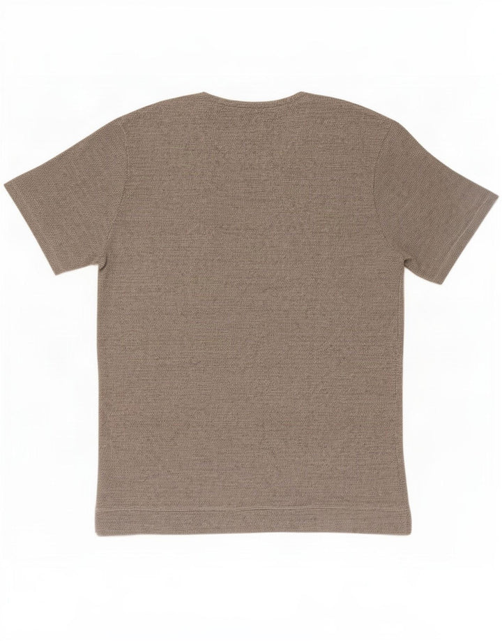 Camiseta masculina Zara Top grande algodão cinza
