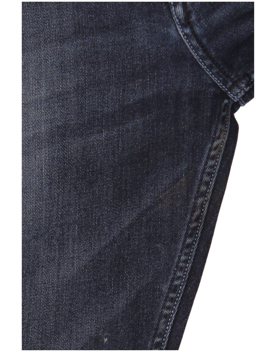 French Connection Mens Distressed Slim Jeans W36 L28 Azul Marinho Algodão