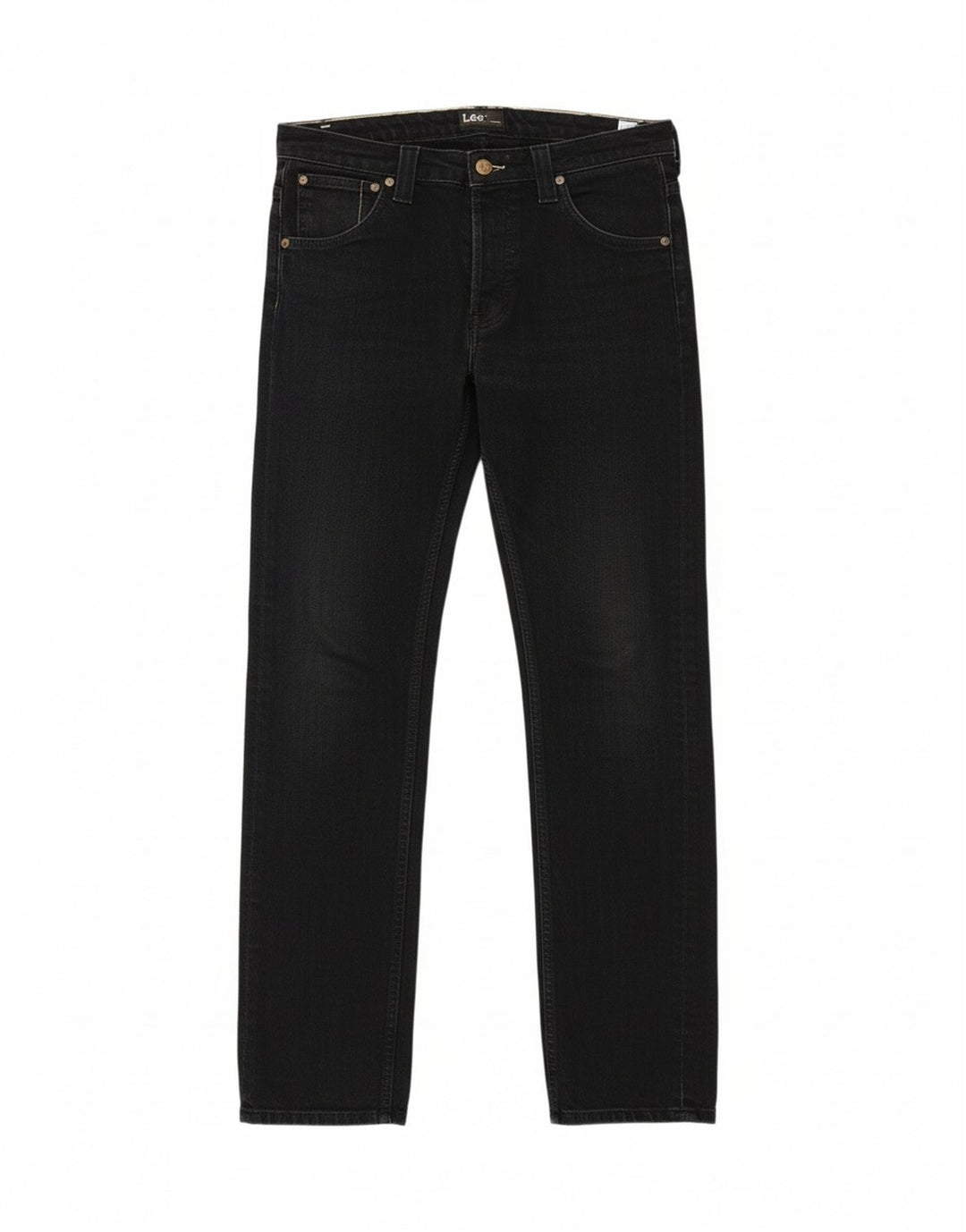 Calça jeans feminina LEE Powell Slim W32 L34 algodão preto