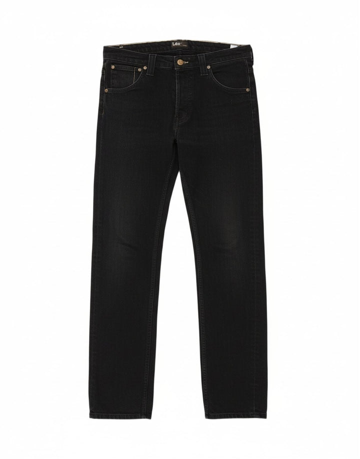 Calça jeans feminina LEE Powell Slim W32 L34 algodão preto