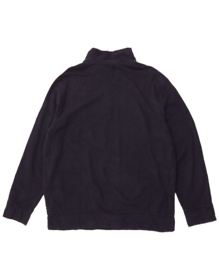 Moletom masculino NAUTICA com zíper e gola 2XL algodão azul marinho