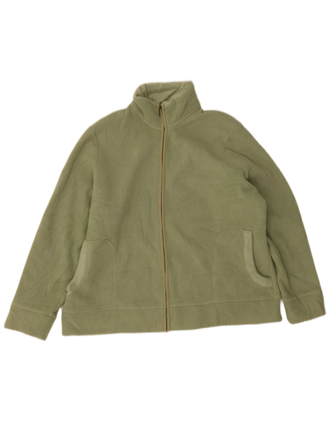 Jaqueta feminina de lã grande Marks & Spencer UK 18 XL poliéster verde