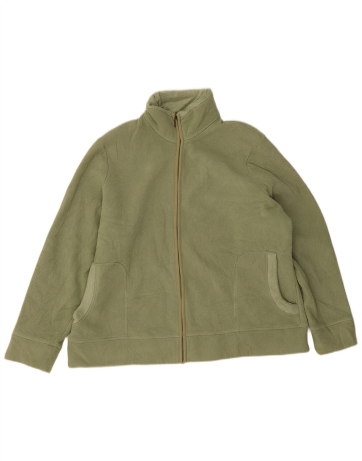 Jaqueta feminina de lã grande Marks & Spencer UK 18 XL poliéster verde
