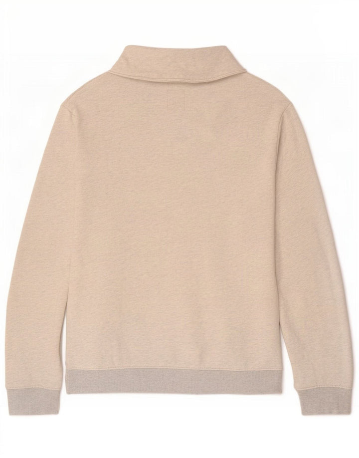 Suéter masculino Levi's com gola xale e algodão manchado cinza médio