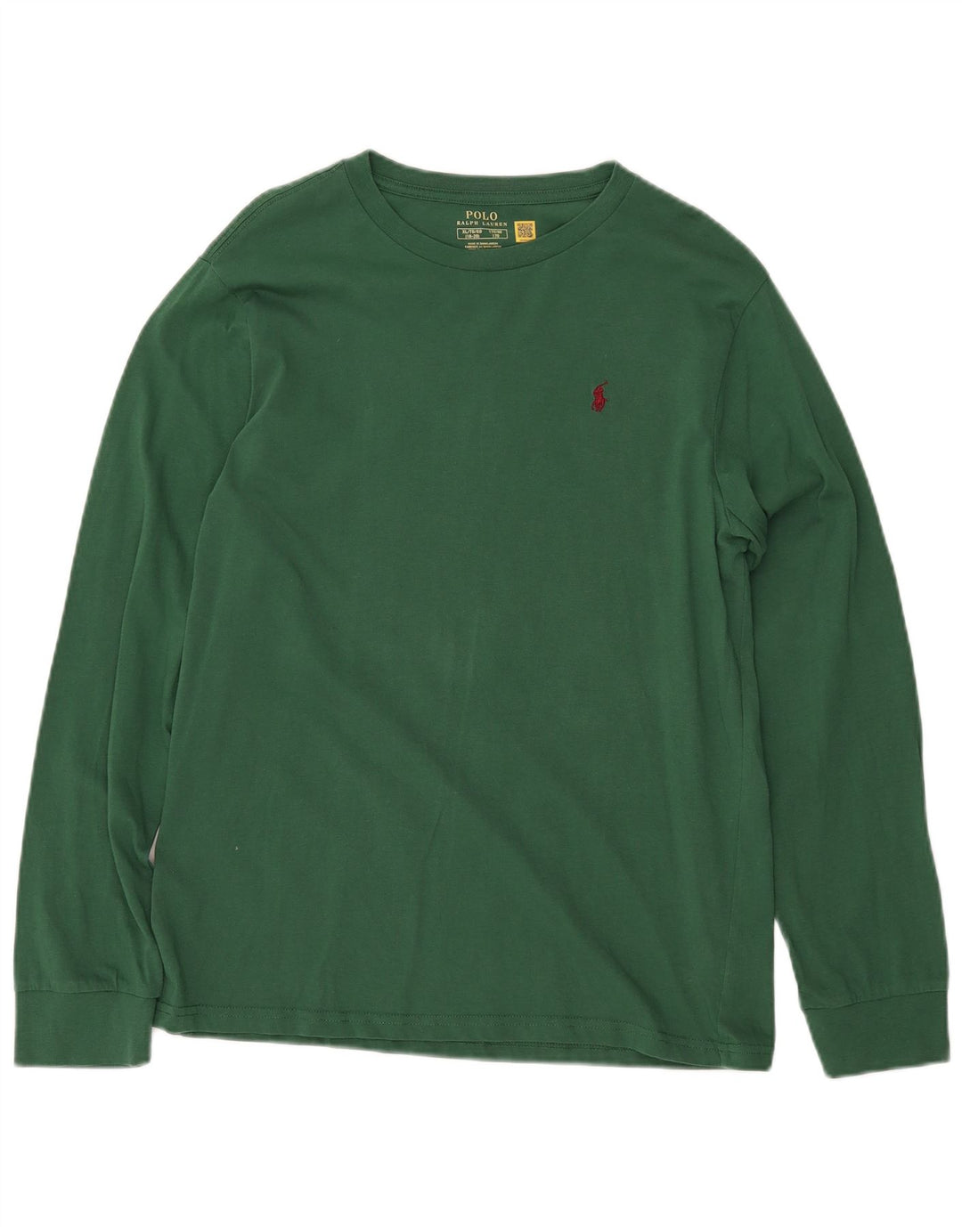 POLO RALPH LAUREN Menino Top Manga Comprida 15-16 Anos XL Verde