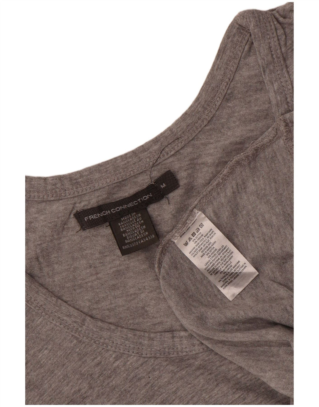 Colete masculino French Connection superior cinza médio algodão colorblock