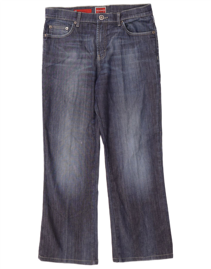 Tommy Hilfiger Masculino Bootcut Jeans W34 L29 Azul Marinho Algodão