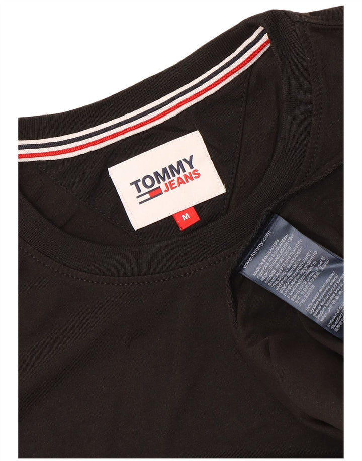 Camiseta masculina TOMMY HILFIGER de algodão preto médio
