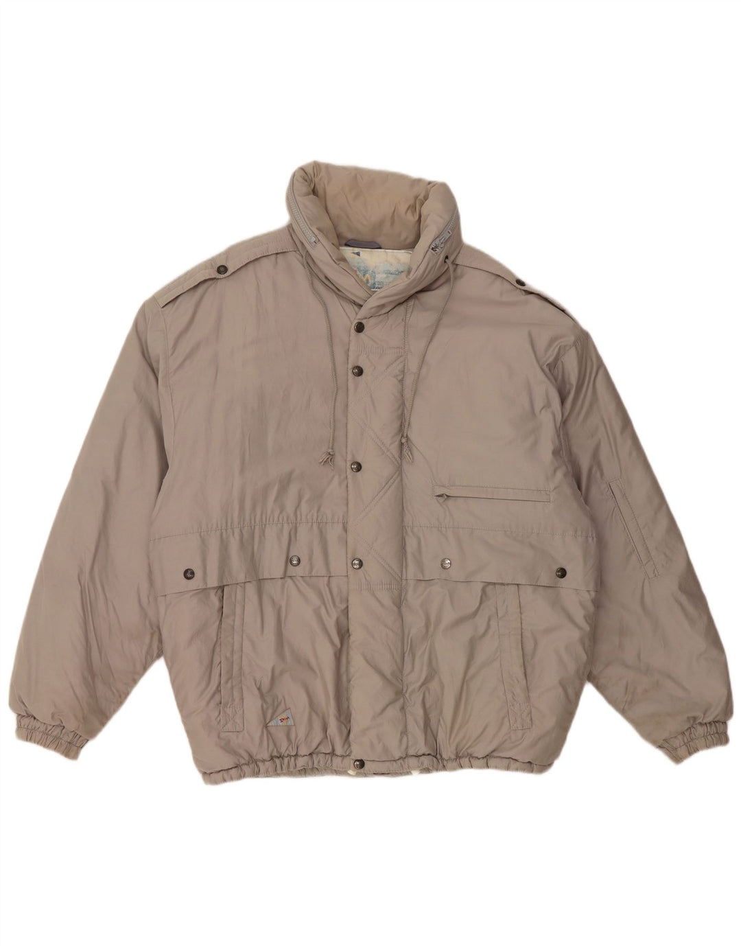 Jaqueta masculina Skila acolchoada com capuz EU 50 grande algodão cinza