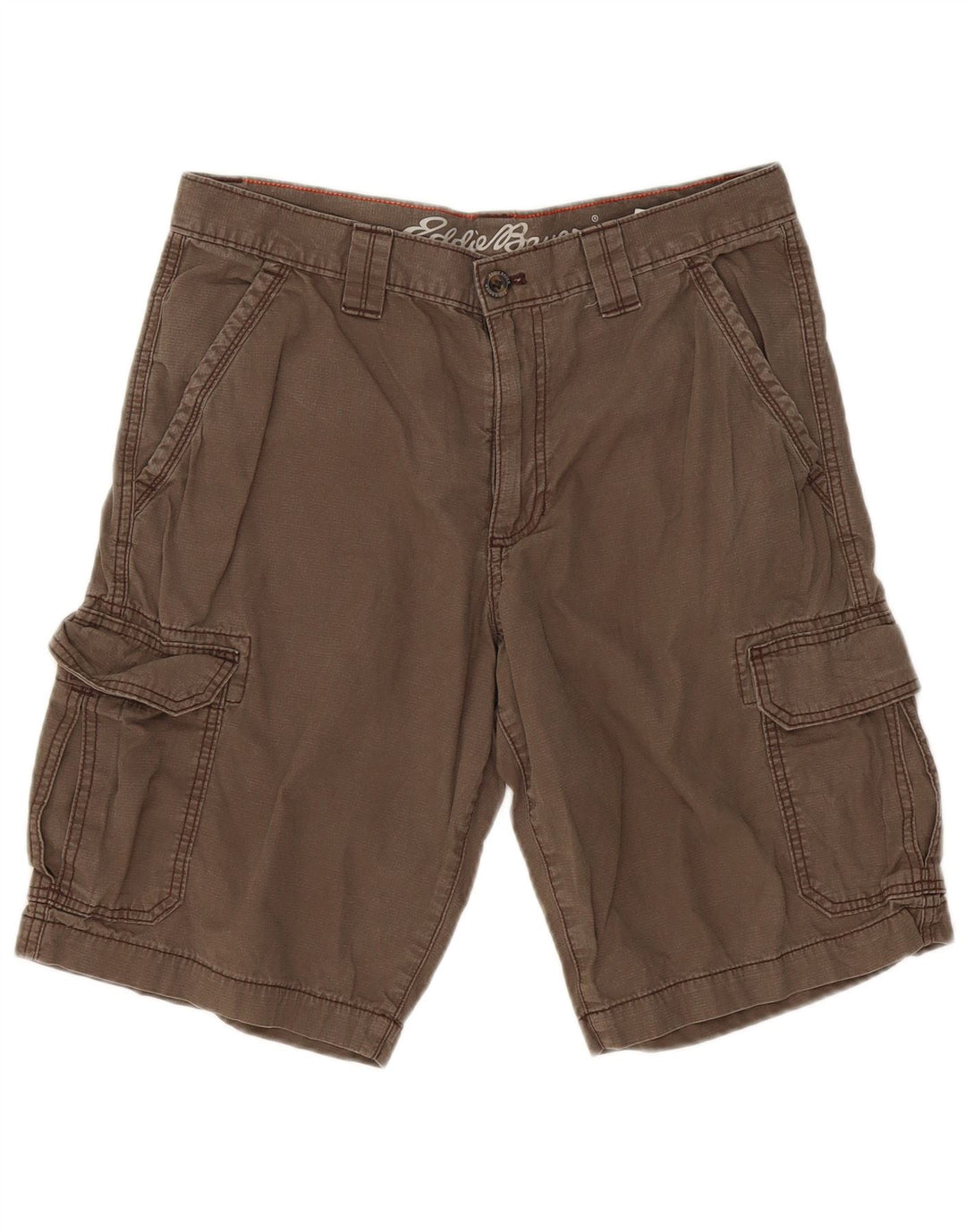 EDDIE BAUER Shorts cargo masculino W33 grande algodão cinza